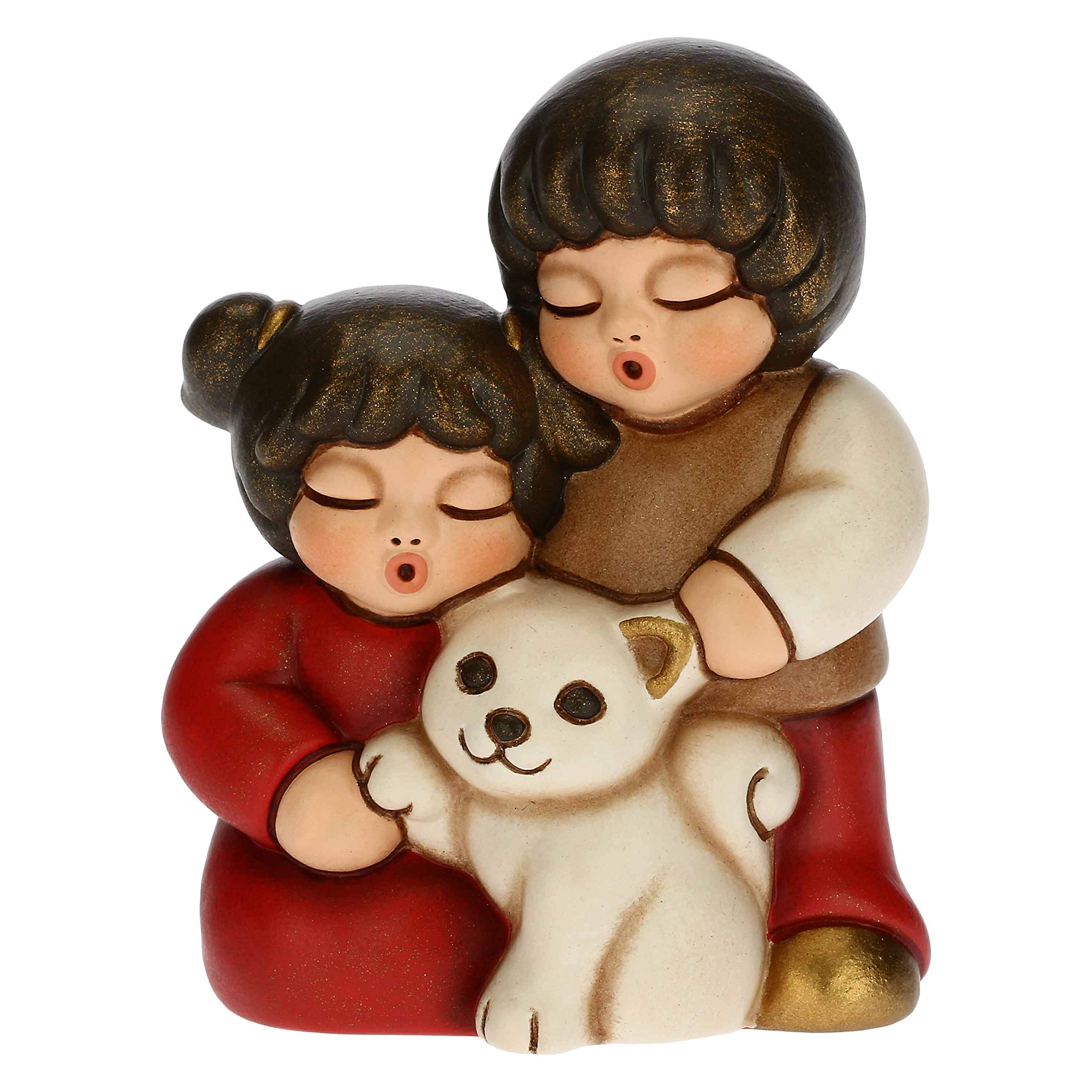 THUN - Oste Con Damigiana In Ceramica Per Presepe, Decorato A Mano, Colore Rosso - Foto 10