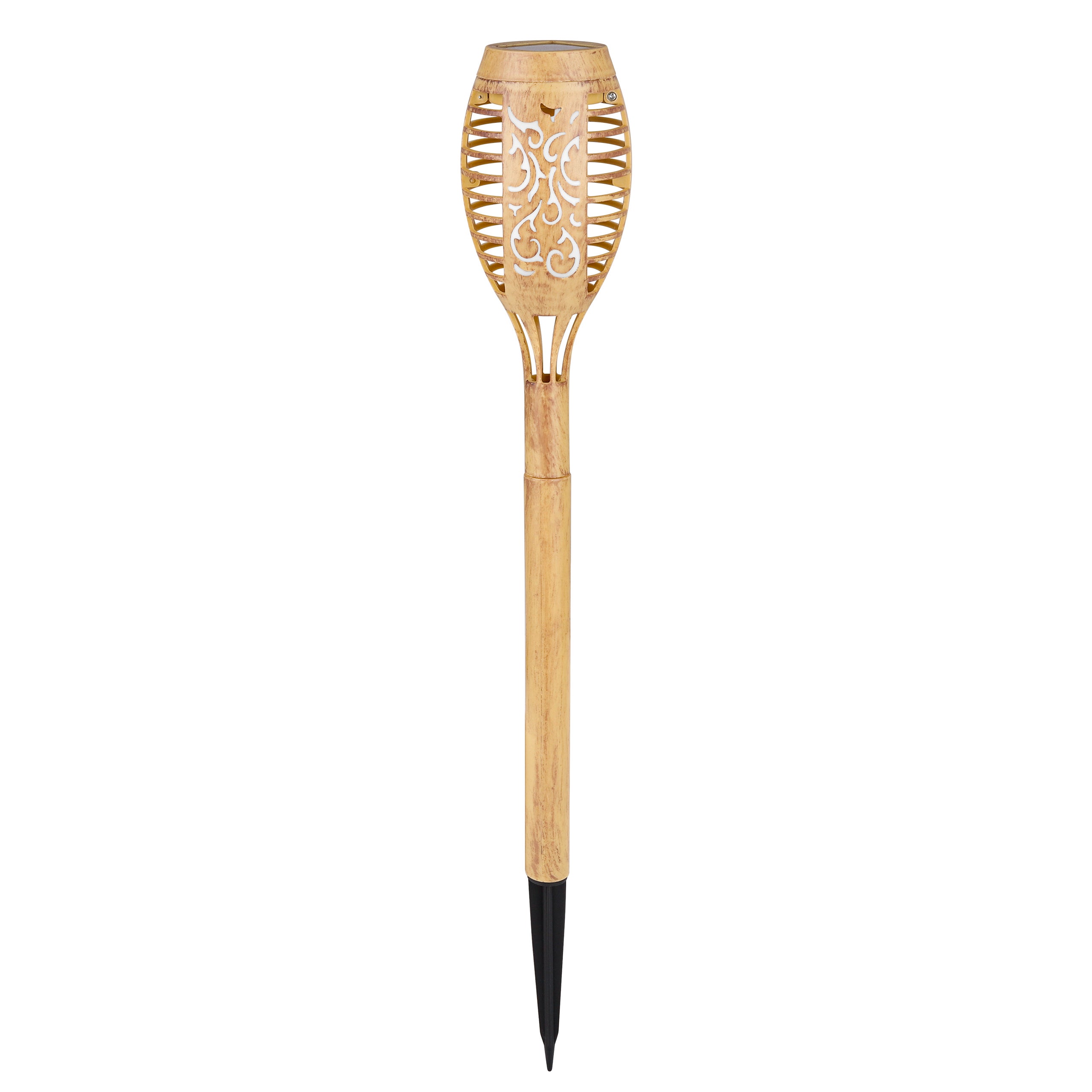 Lampa solarna LED ogrodowa wbijana pochodnia 0.72W 51cm IP44 efekt płomienia bambus MasterLED