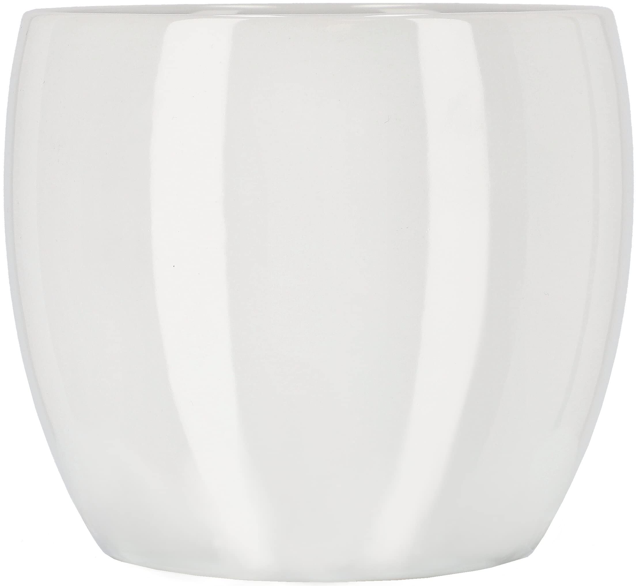 Pot de Fleurs en Céramique - Diamètre : 13 cm - Pour Fleurs et Plantes Blanc - KOTARBAU - 5