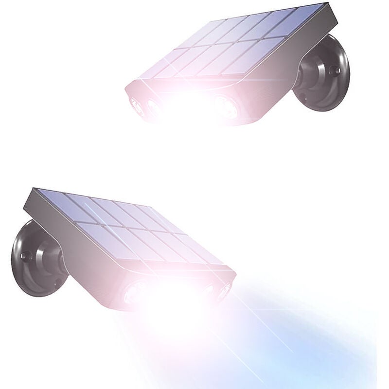 Solarna lampa zewnętrzna, [2 sztuki] Solarna lampa z czujnikiem ruchu na zewnątrz, [1200mAh] Wodoodporna solarna lampa zewnętrzna do ogrodu
