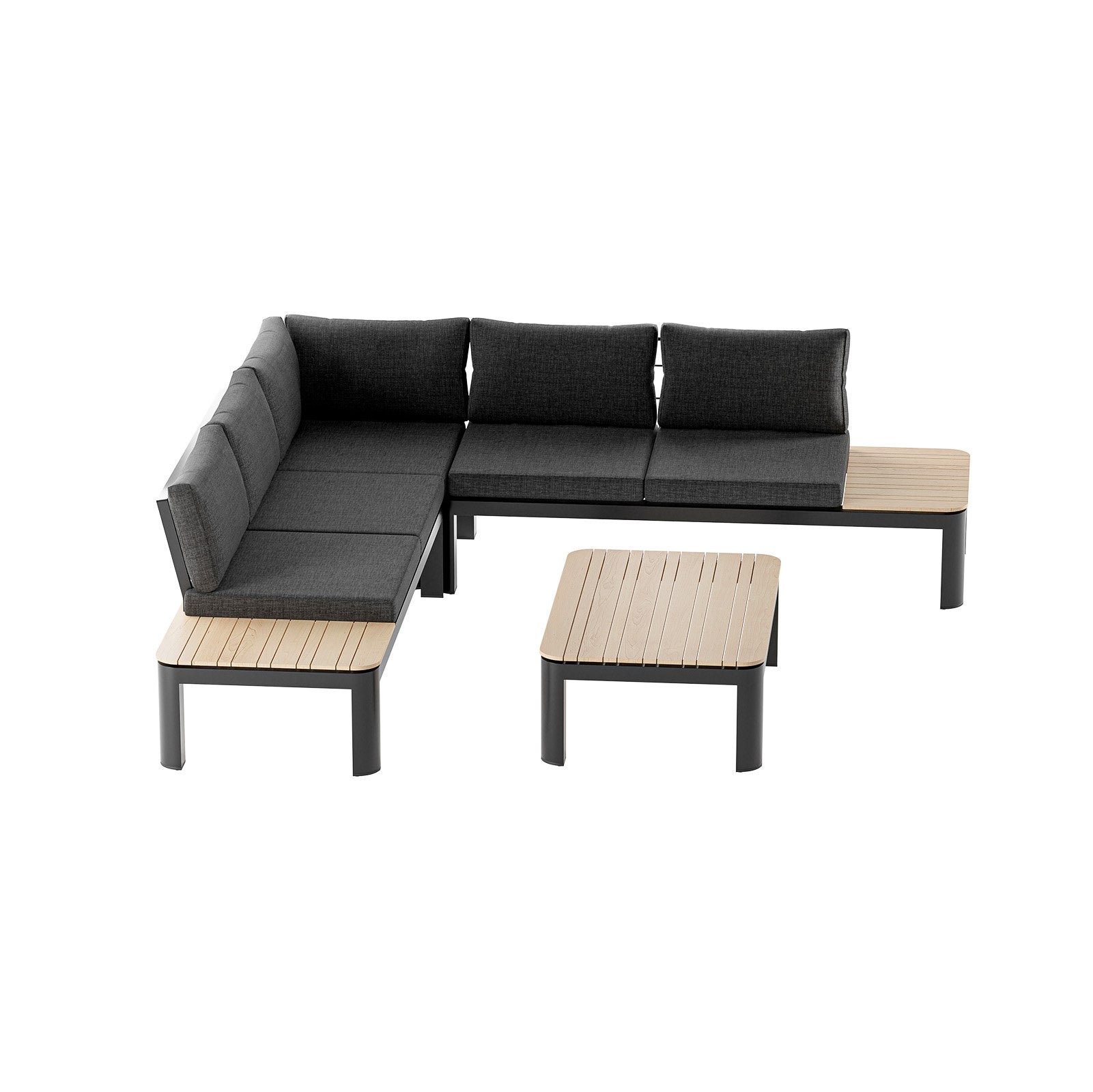 Narożnik ogrodowy aluminiowy BELLANTI Milano Lounge 4-osobowy Dark Grey - 4