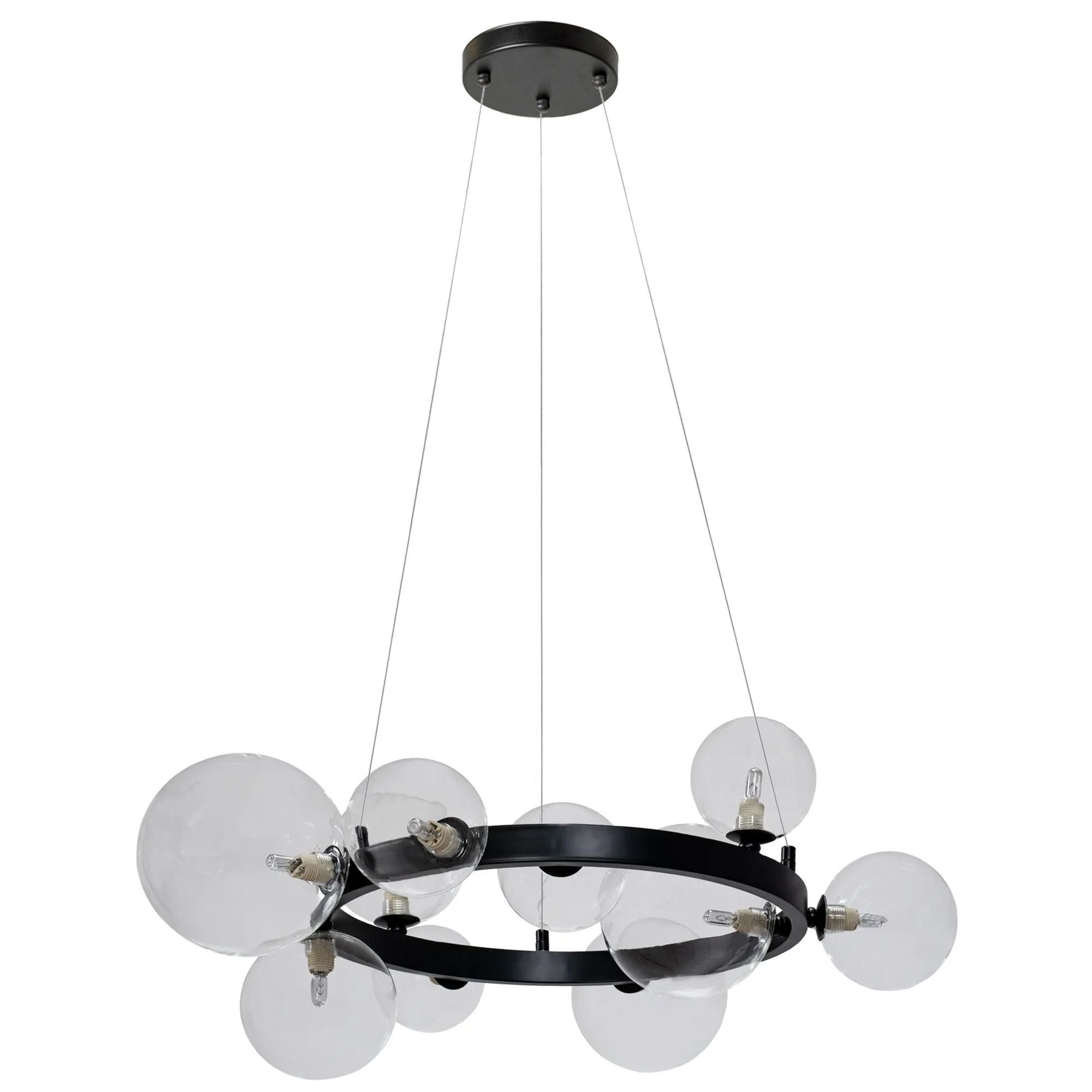 Lampa Sufitowa Wisząca Toolight App1159-10Cp Czarny