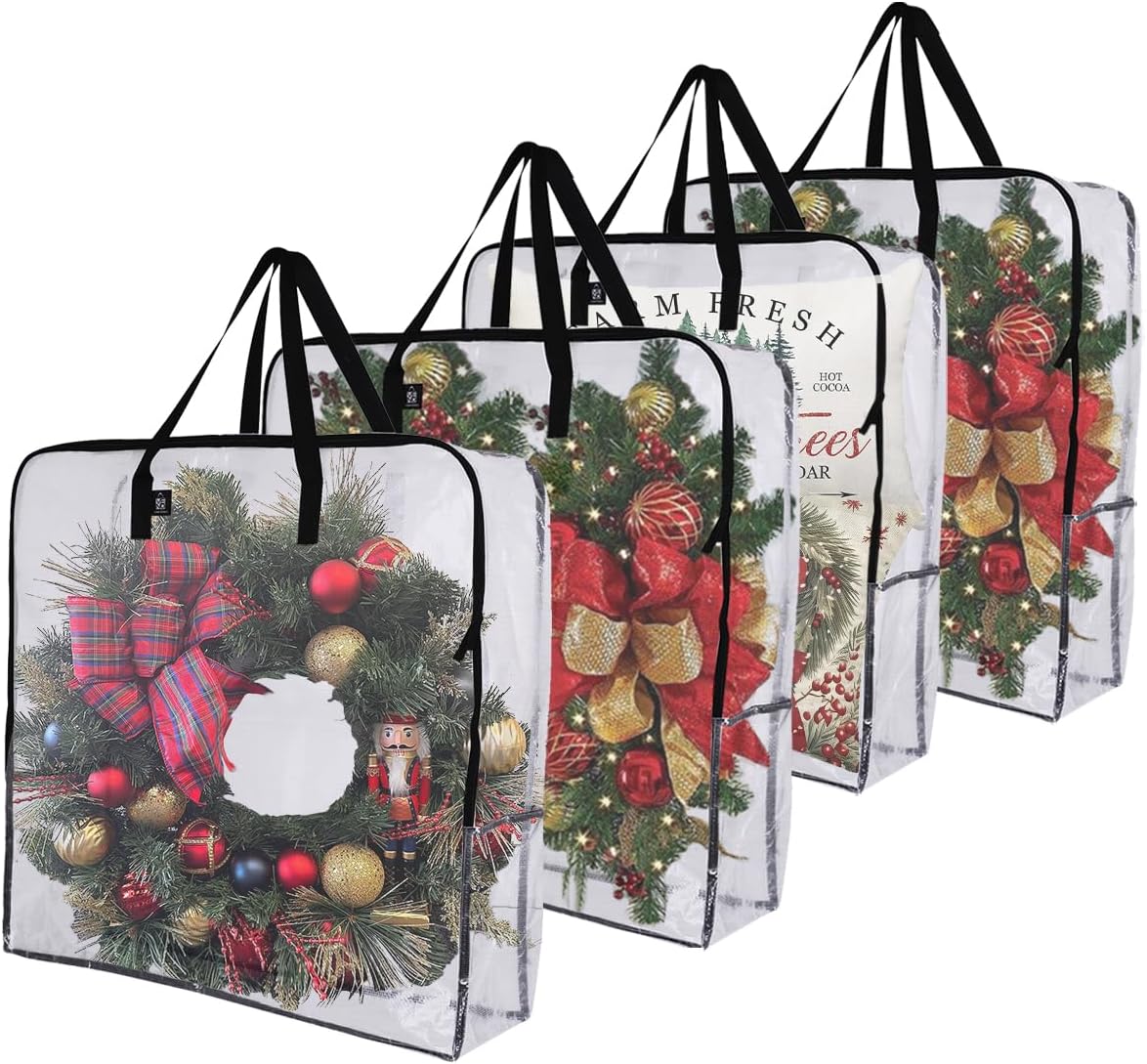 Sac De Rangement En Papier D'emballage, Organisateur De Papier Cadeau Avec Poignées Et Fermeture éclair Pouvant Contenir 40 Rouleaux Avec Section Pour