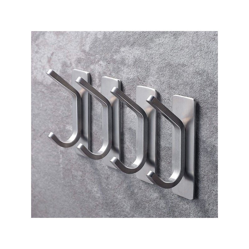 szt. haczyk na ręczniki/haczyk samoprzylepny - wieszak ścienny na płaszcz/płaszcz/ręcznik srebrny