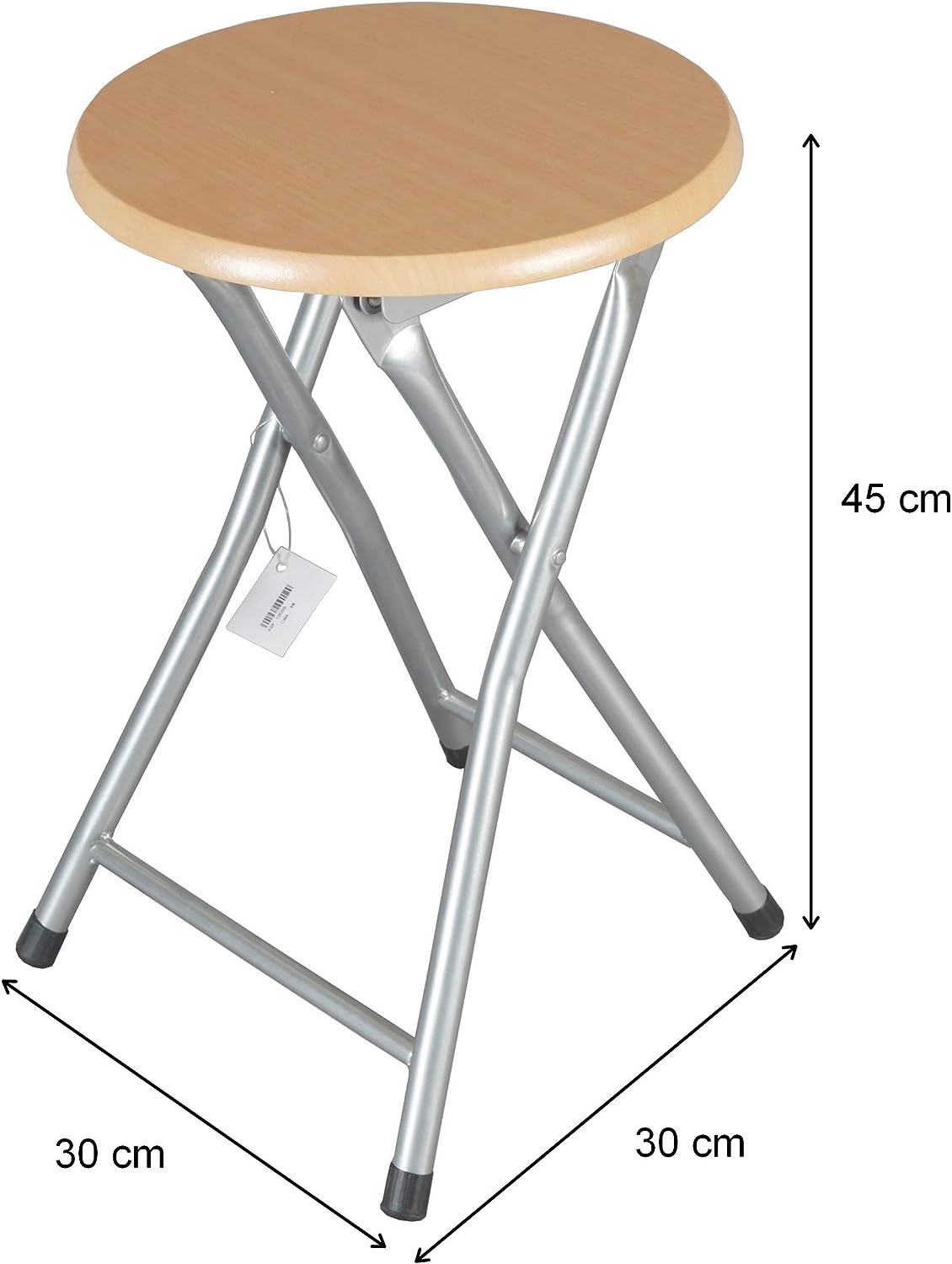 Taburete Plegable de Madera - 30 x 45 cm - 9