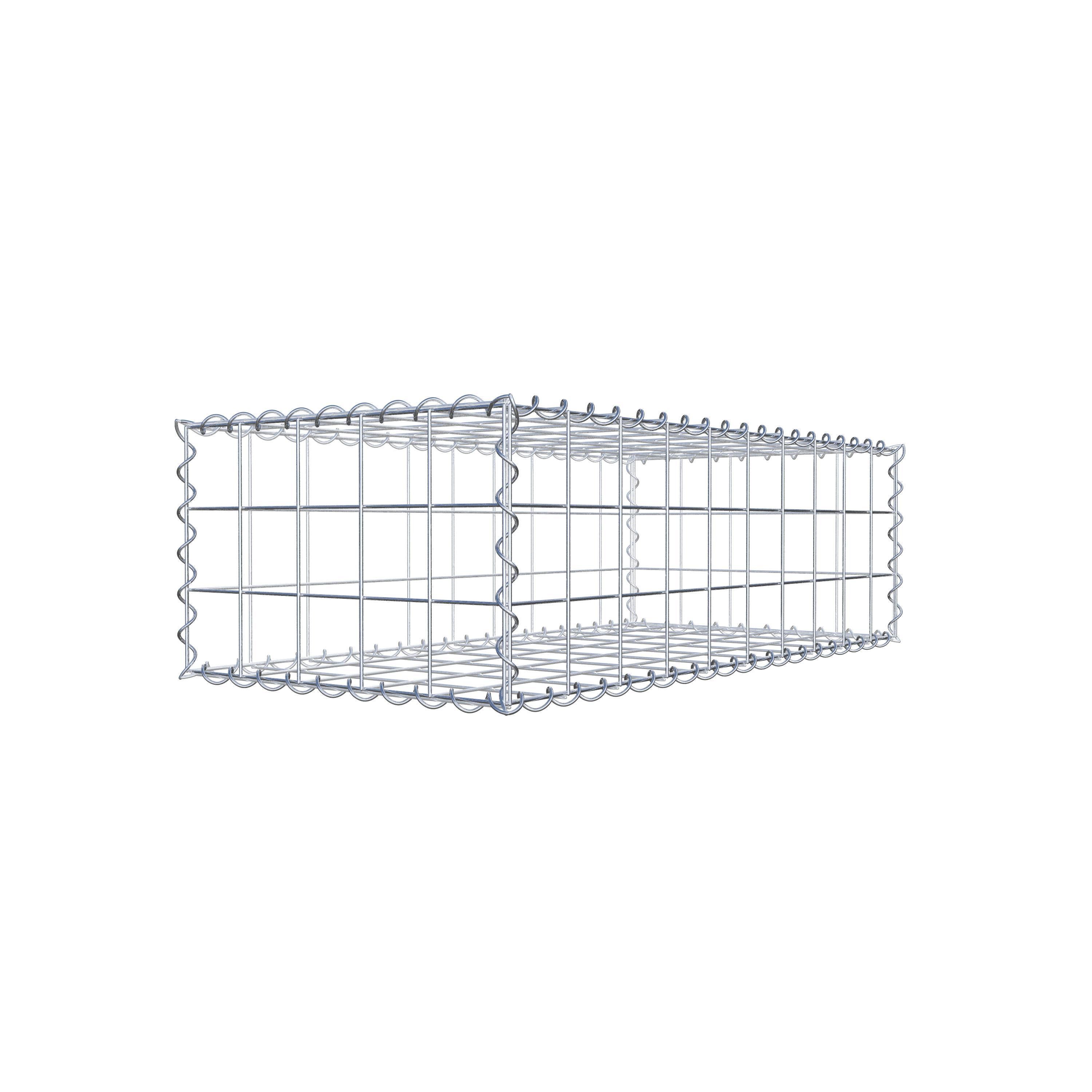 Gavión de acero galvanizado 100x30x50cm (LxAxP), malla 10 x 10cm, Espiral, jaula metálica para muro o jardín - 3