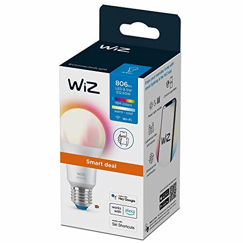 AICase Smart WiFi E27/E26 - Portalampada intelligente WLAN, telecomando per casa, compatibile con Alexa e Google Home, colore bianco, confezione da 2