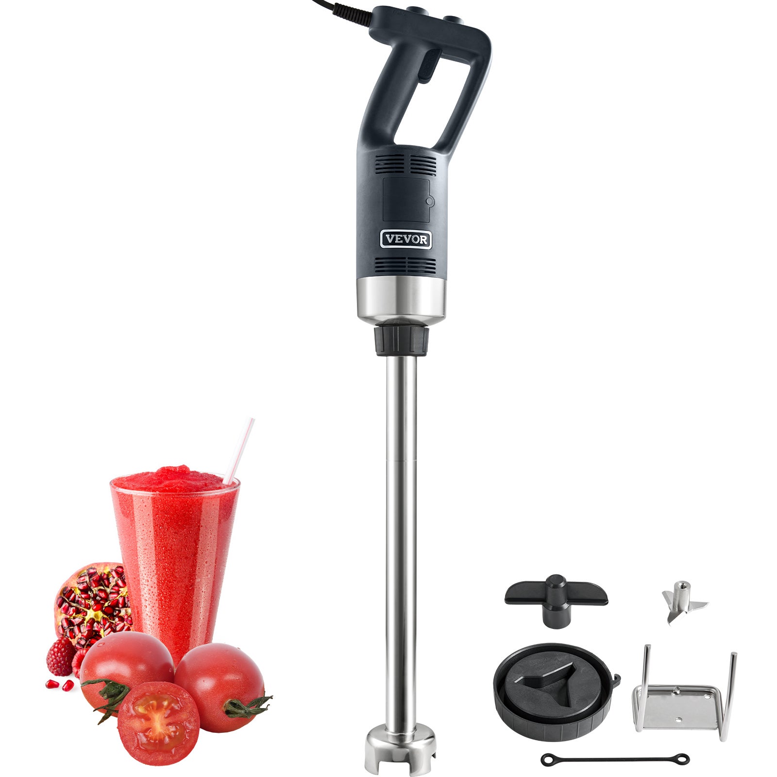 Puree Blender Elektryczny blender ręczny 500 W, wysokowydajny blender z regulacją 4000-18000 obr./min, wielofunkcyjny blender ręczny ze stali ni VEVOR