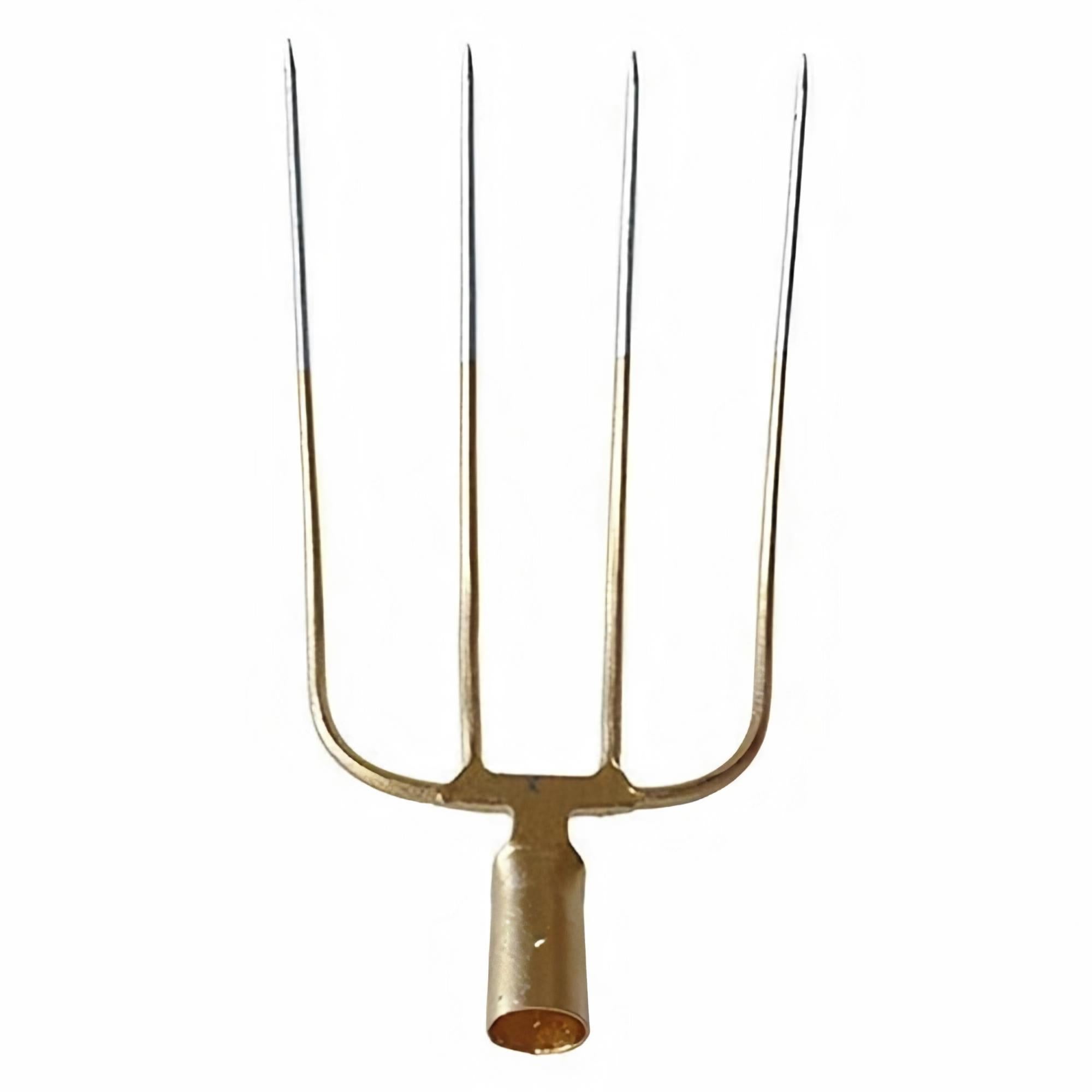 Forca Per Letame Erntek&ouml;nig 3 Denti &ndash; Manico In Frassino 135cm, Testa 31x22cm, Oro