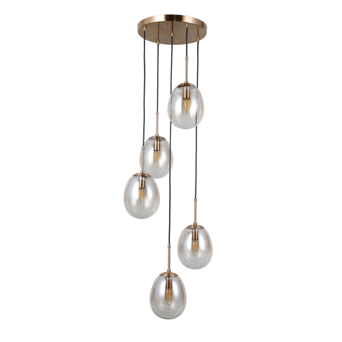 Lampa wisząca MEOLO złota 5 x E14 x 5W wym: 120 x 42 x 42 cm Italux