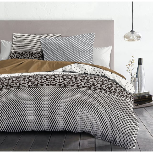 LA NUIT BERBERE Parure de Couette 100% Coton COULEURS - Chocolat, MATIÈRE - 100% COTON, TAILLES - 240 x 260 cm
