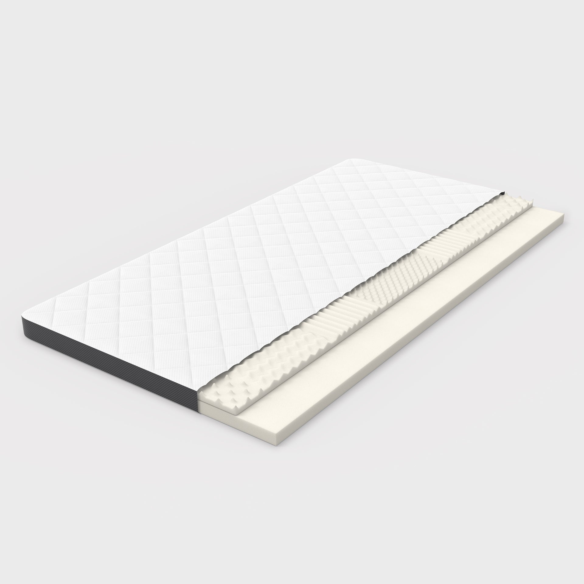 Materac nawierzchniowy Basics 120 x 200 cm, wysokość 7 cm, pianka żelowa, kolor biały