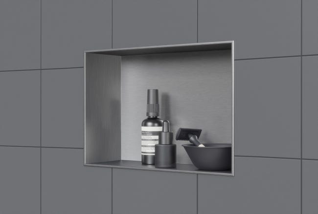 VEVOR Nicchia da Incasso per Bagno 33,02 x 63,5 cm, Nicchia Doccia a Parete Doppio Ripiano in Acciaio Inox 304 Sigillato, Nicchia da Incasso da Muro in Acciaio Inox per Riporre Sapone VEVOR Nicchia da Incasso per Bagno 33,02 x 63,5 cm, Nicchia Doccia a Parete Doppio Ripiano in Acciaio Inox 304 Sigillato, Nicchia da Incasso da Muro in Acciaio Inox per Riporre Sapone