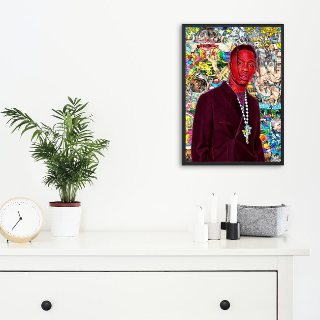 HANLIN Poster su tela di Travis Scott, album musicale rapper HANLIN Poster su tela di Travis Scott, album musicale rapper