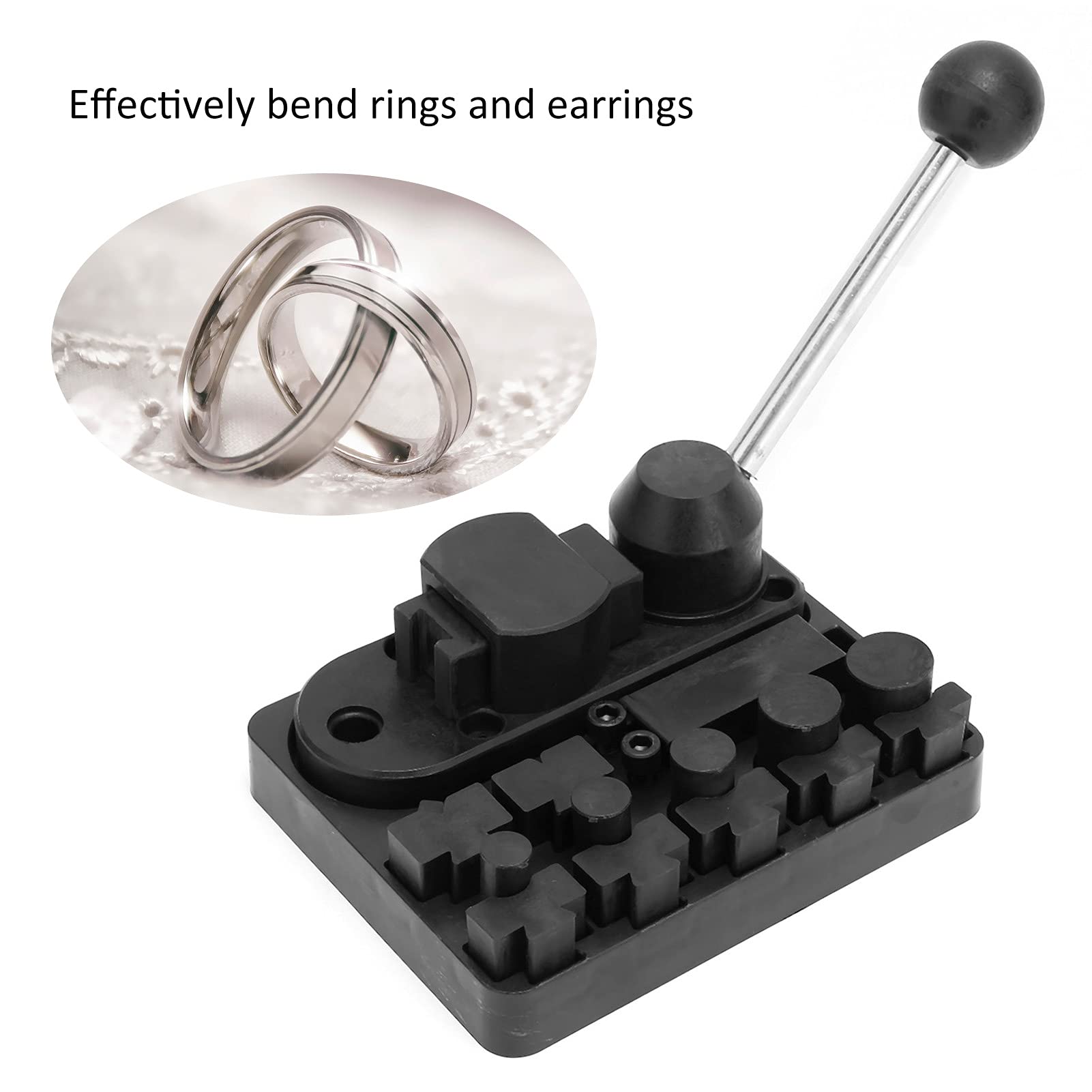 Set di strumenti for piegare l'anello, macchina for piegare l'orecchino ad anello manuale multifunzionale portatile in metallo Strumenti for la creazione di gioielli for creatore di anelli professiona
