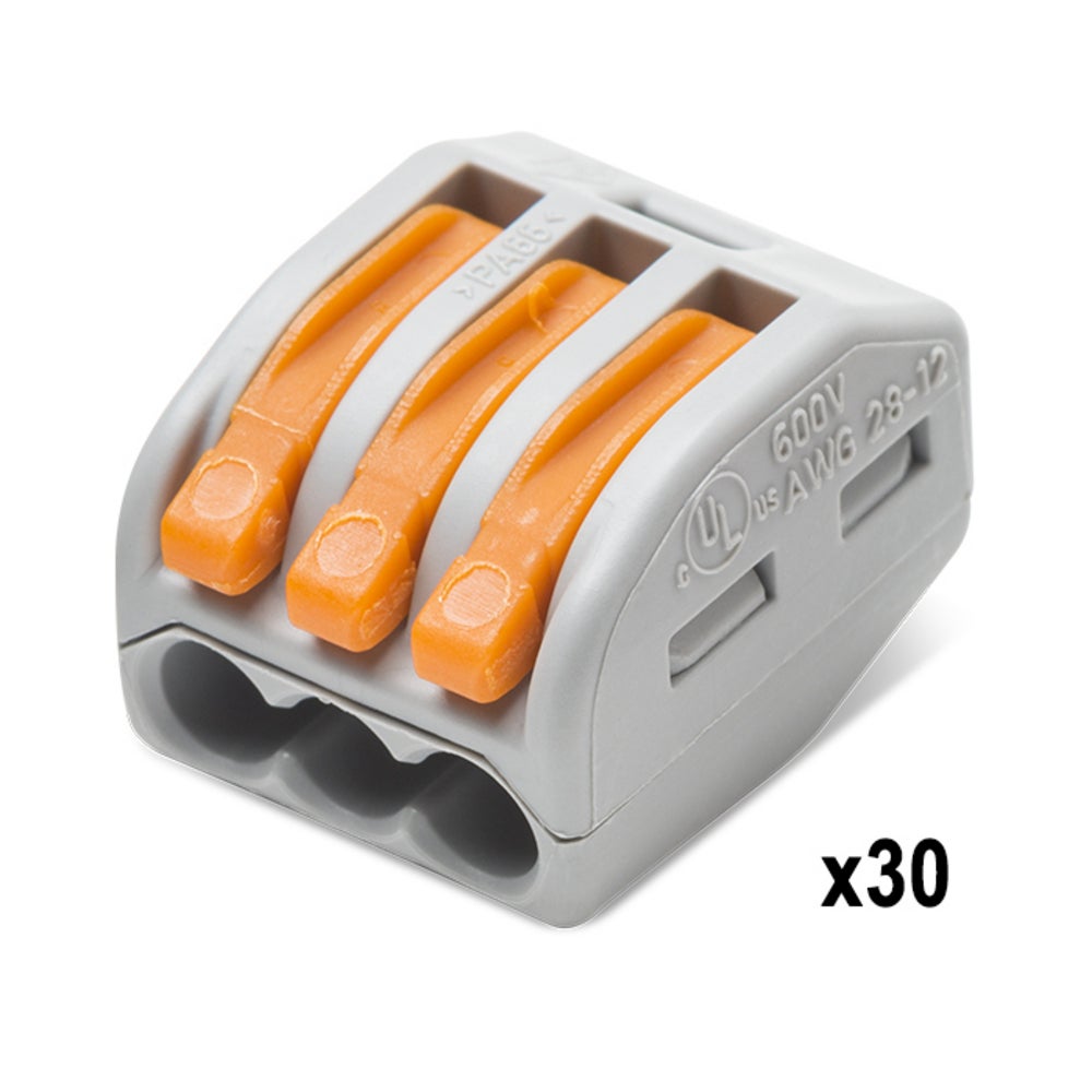 Mallette bornes Wago S222, 80 pièces (45x2E, 30x3E, 5x5E), levier, CAGE CLAMP®, 32 A, 400 V, fils jusqu'à 4 mm² - 5