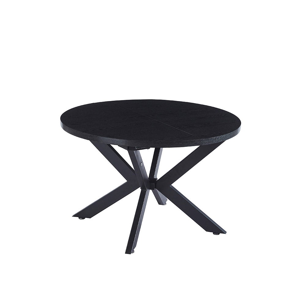 Home Deluxe – Ensemble de salle à manger AVENTURA avec 6 chaises IKALO marron clair – Couleur : chêne foncé, dimensions : 120-160 x 76 x 12 cm, pied - 5