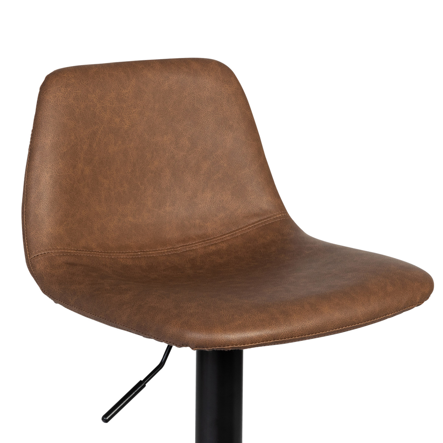 Lot de 2 tabourets de bar TEXAS marron vintage - 5