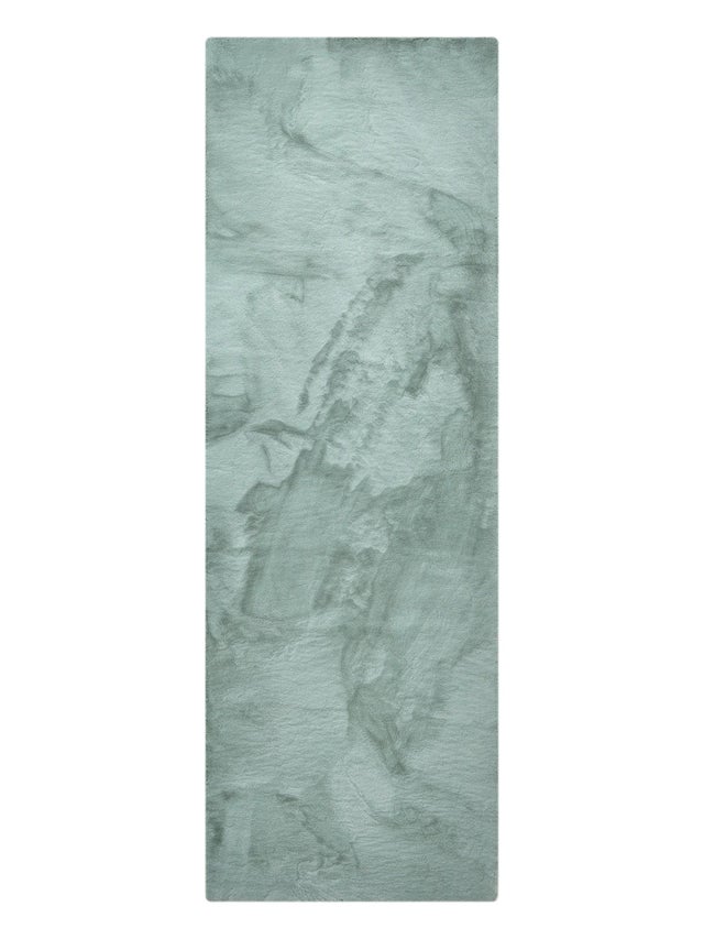BENUTA - Passatoia di pelliccia Dave menta 80x240 cm