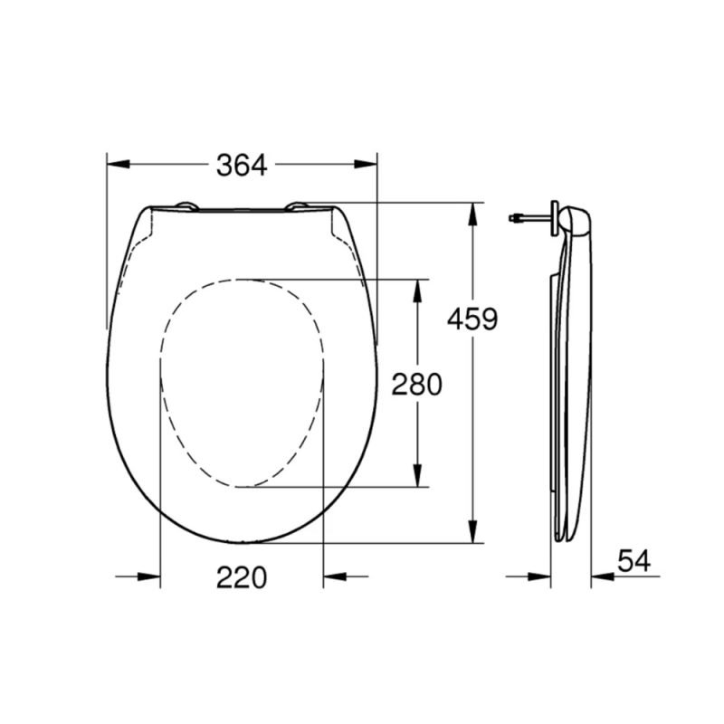 GROHE Abattant WC Bau Ceramic fermeture frein de chute - 4