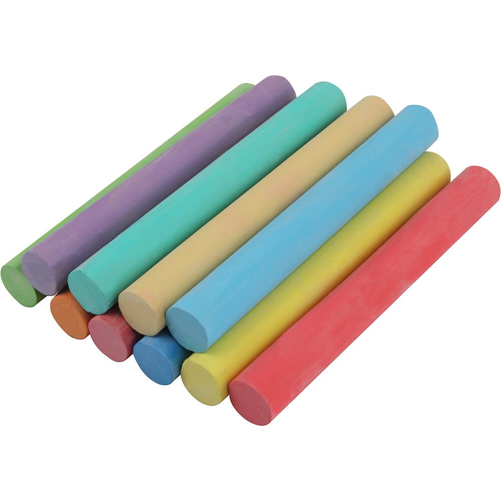 Craie liderpapel enrobée ronde anti-poussière tracé écriture douce hypoallergénique coloris assortis boîte 10 unités - 4