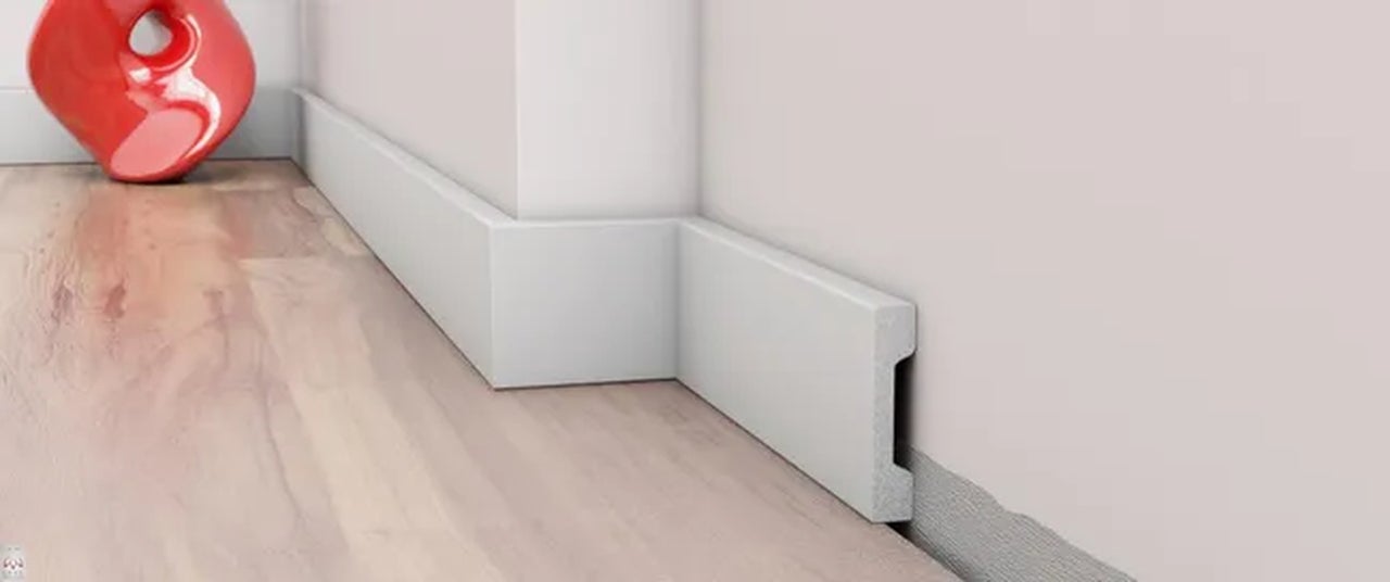 Plinthes 1 pièce / 2 mètres plinthe plinthe - blanc - matériau dur - décoration - mur - sol - plafond DP2 - 5