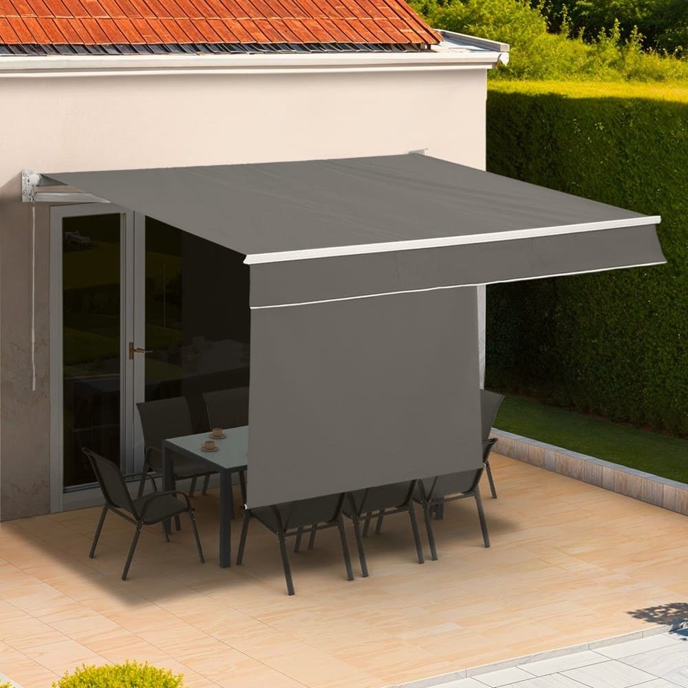 Store banne 2 en 1 - protection efficace et format pratique - 3 x 2 - Gris - 2