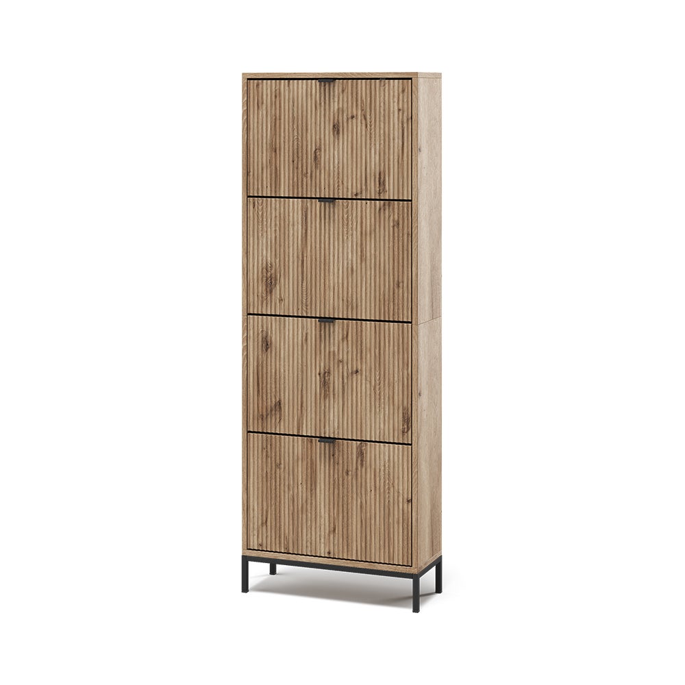 Vicco Wózek na buty Eliza, Viking Oak, 60 x 168 cm z 4 składanymi szufladami