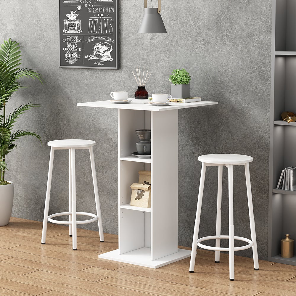 Vicco Stołek barowy zestaw 2 Edmonton, Biały, 31.5 x 64 cm 2 części - 4