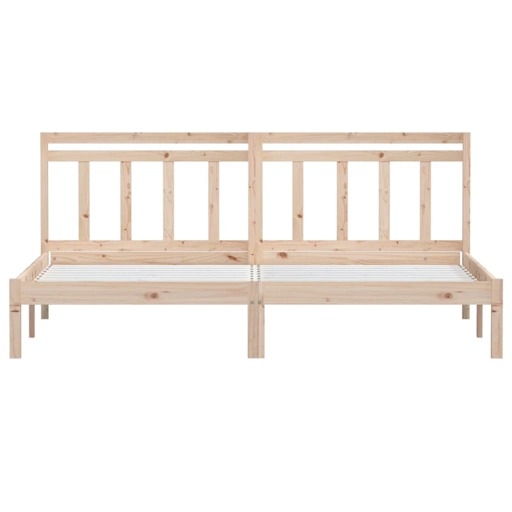 Cadre de lit sans matelas en bois massif - 4