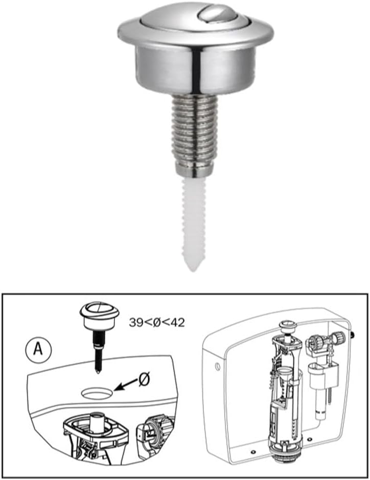 Botón de descarga de inodoro, pulsador doble para sistema de descarga de inodoro. - 3