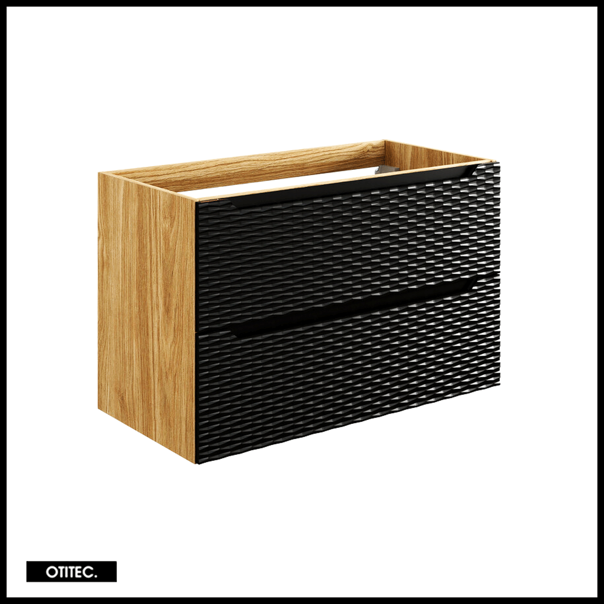 Szafka pod umywalkę OCEAN BLACK 82-90-2S 90cm dąb olejowany/czarna