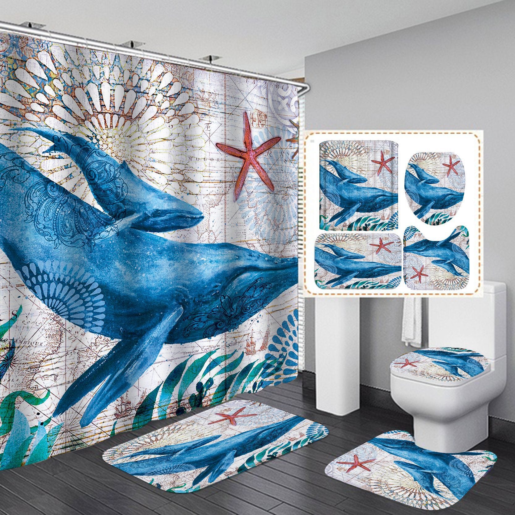 BOLLBUDDLEJA rideau de douche, vert/motif floral, 183x183 cm (72x72) - CA BOLLBUDDLEJA rideau de douche, vert/motif floral, 183x183 cm (72x72) - CA