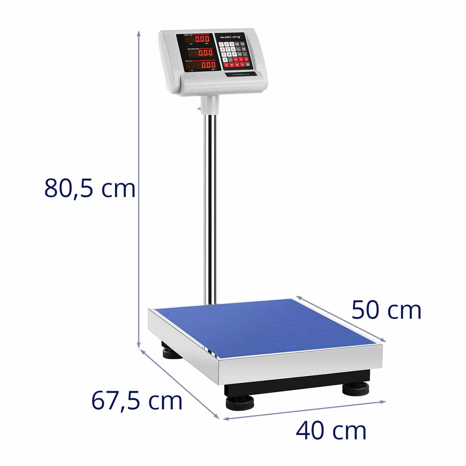 Balance plateforme - Steinberg Systems - Plage de mesure: 300 kg / 50 g - Plateau de pesée:40 x 50 cm - 8