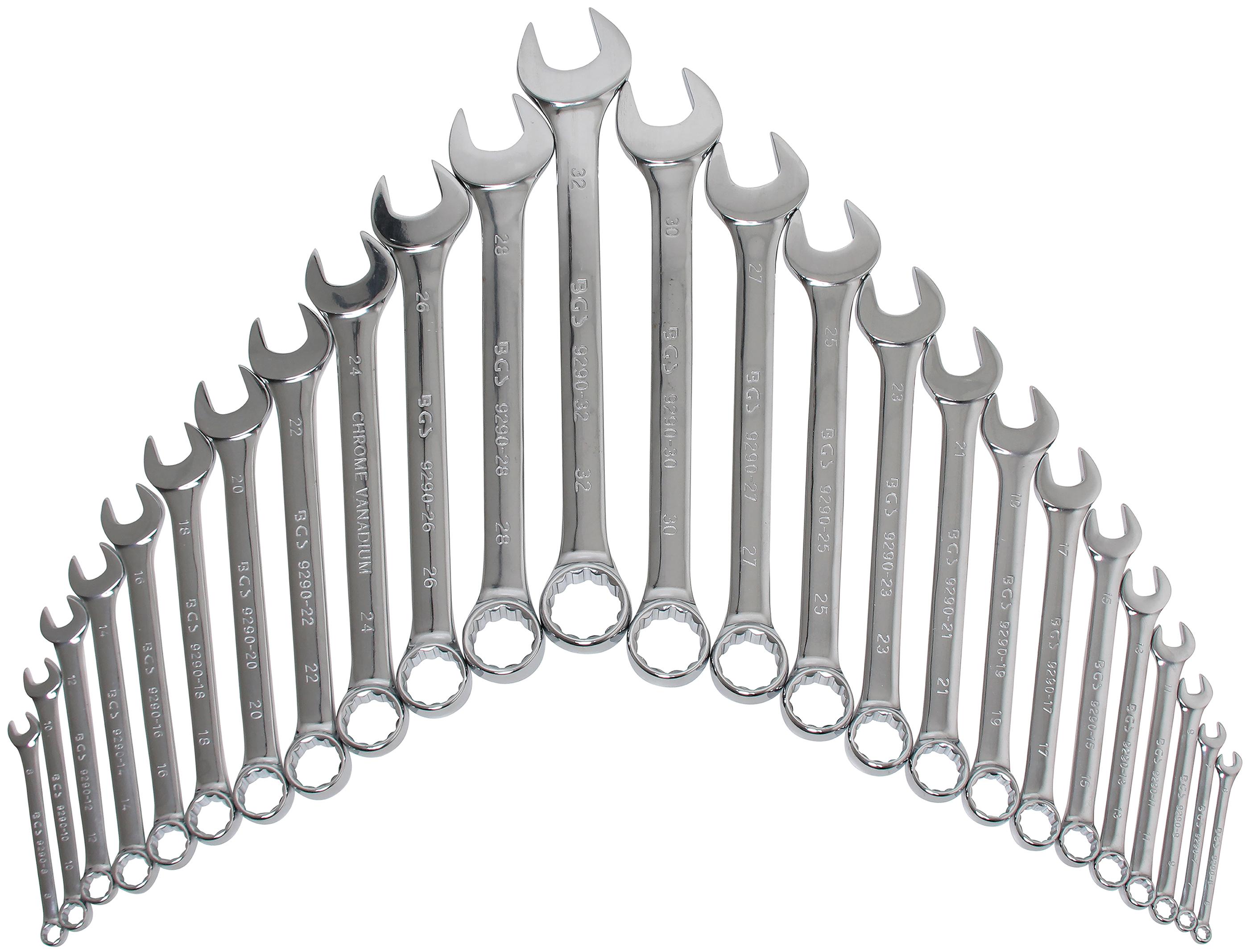 Jeu de clés mixtes BGS TECHNIC - 6 à 32 mm - 25 pcs - 9290 - 7