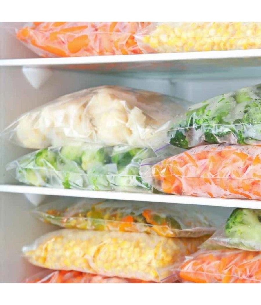 Trade Shop - Rotoli Sacchetti Freezer Per Alimenti 360 Sacchi Congelatore Frigo 22x32cm Gelo - - 3