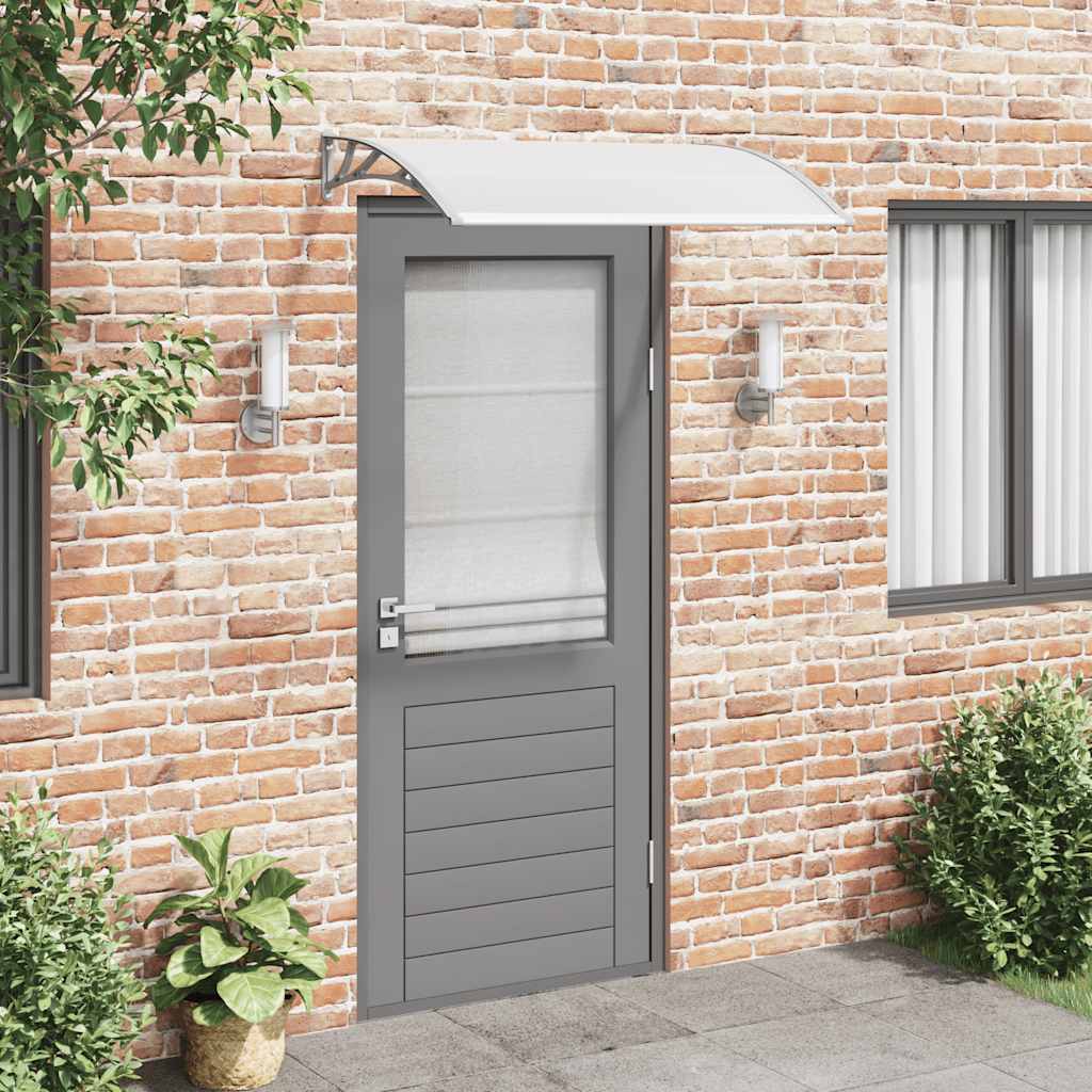 Maison exclusive - marquesina para puerta pc gris y transparente 120x75 cm