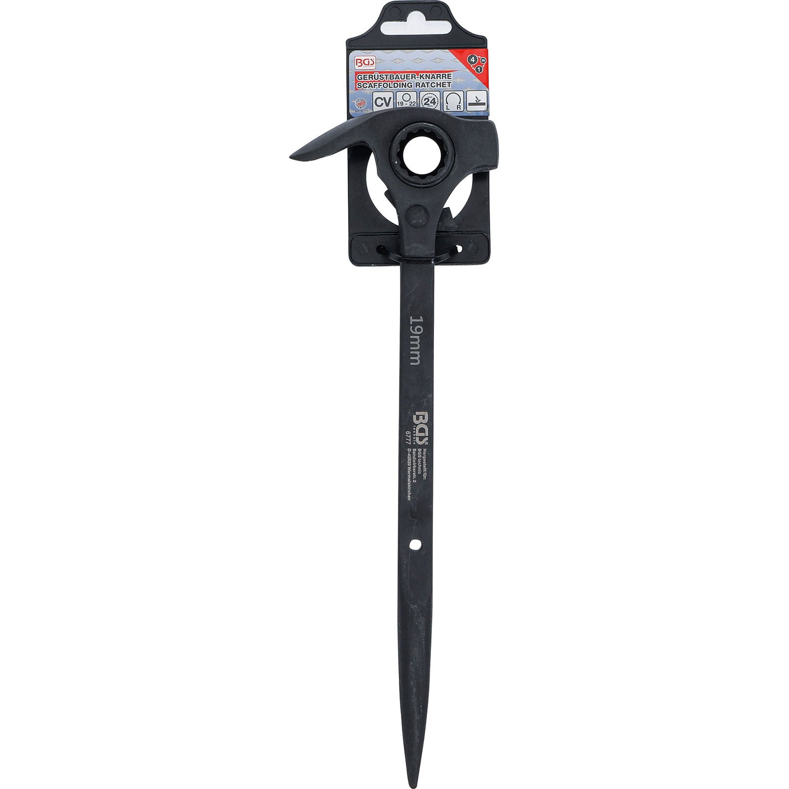 Cliquet de monteur | 4-en-1 | 19 x 22&nbsp;mm - 5