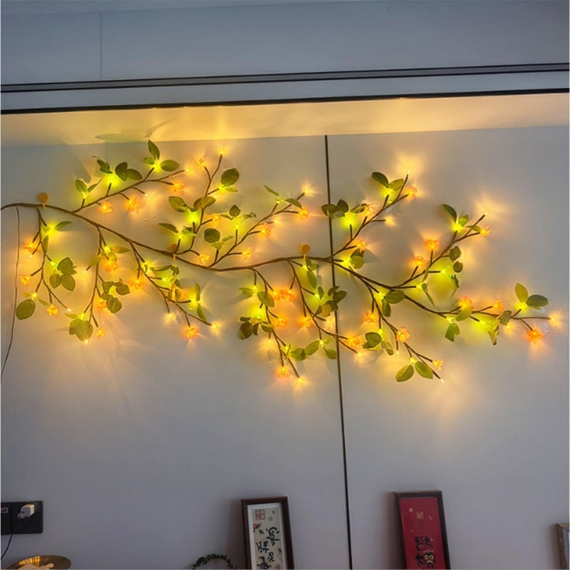 2,3-metrowa, 144-diodowa lampa Camellia Vine, elastyczna taśma świetlna do dekoracji ścian wewnętrznych i tworzenia romantycznej atmosfery