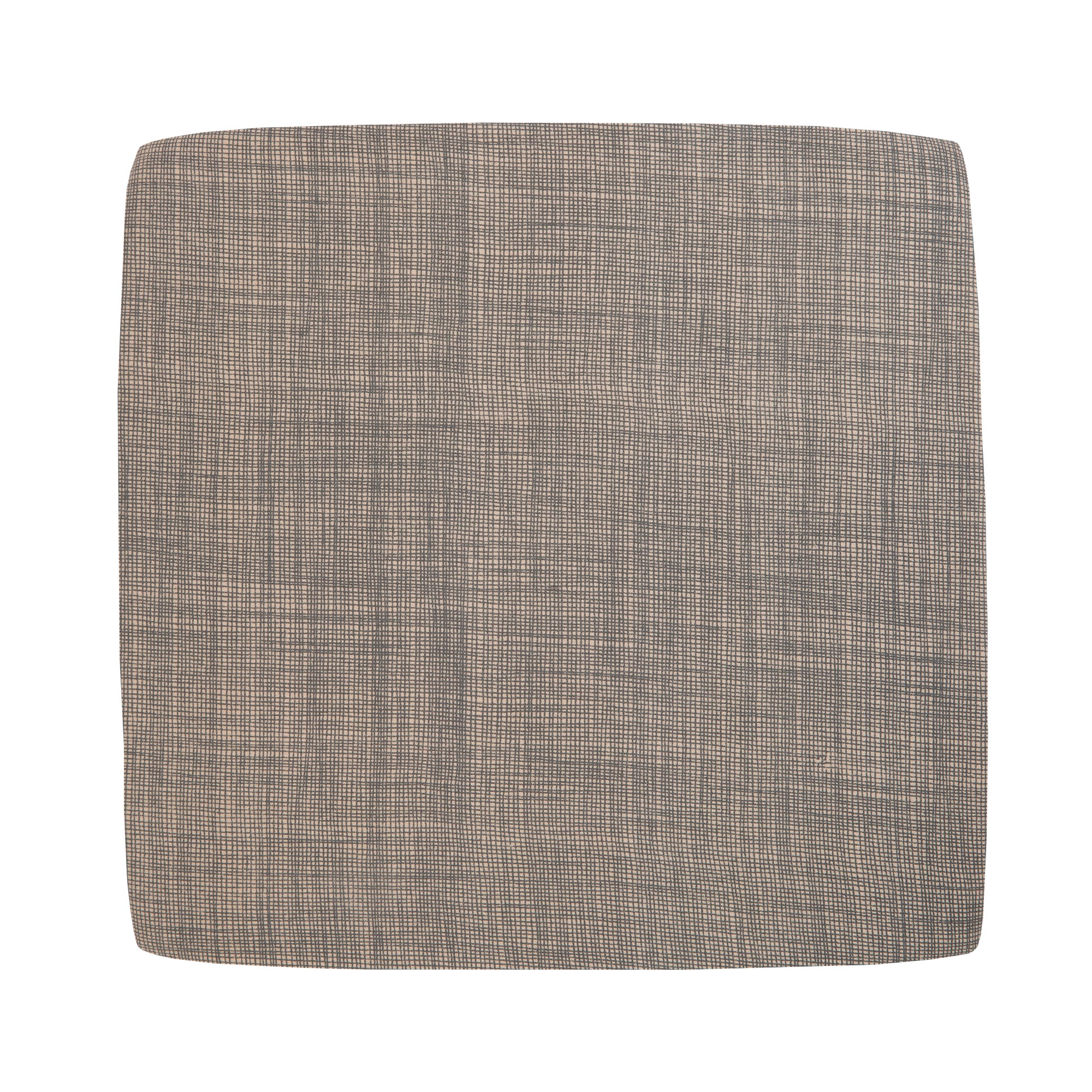 Poduszka na taboret kwadratowa beżowa w kratkę 30 × 30 cm PATIO