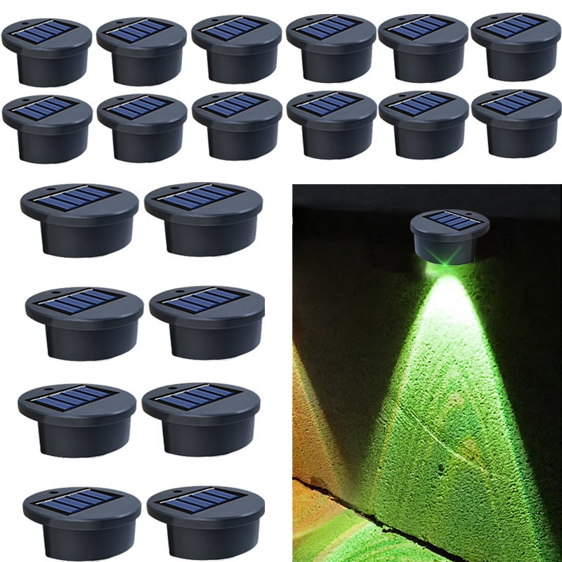 Zestaw 20 solarnych lampek LED na schody, kinkietów schodowych, kolorowych światełek