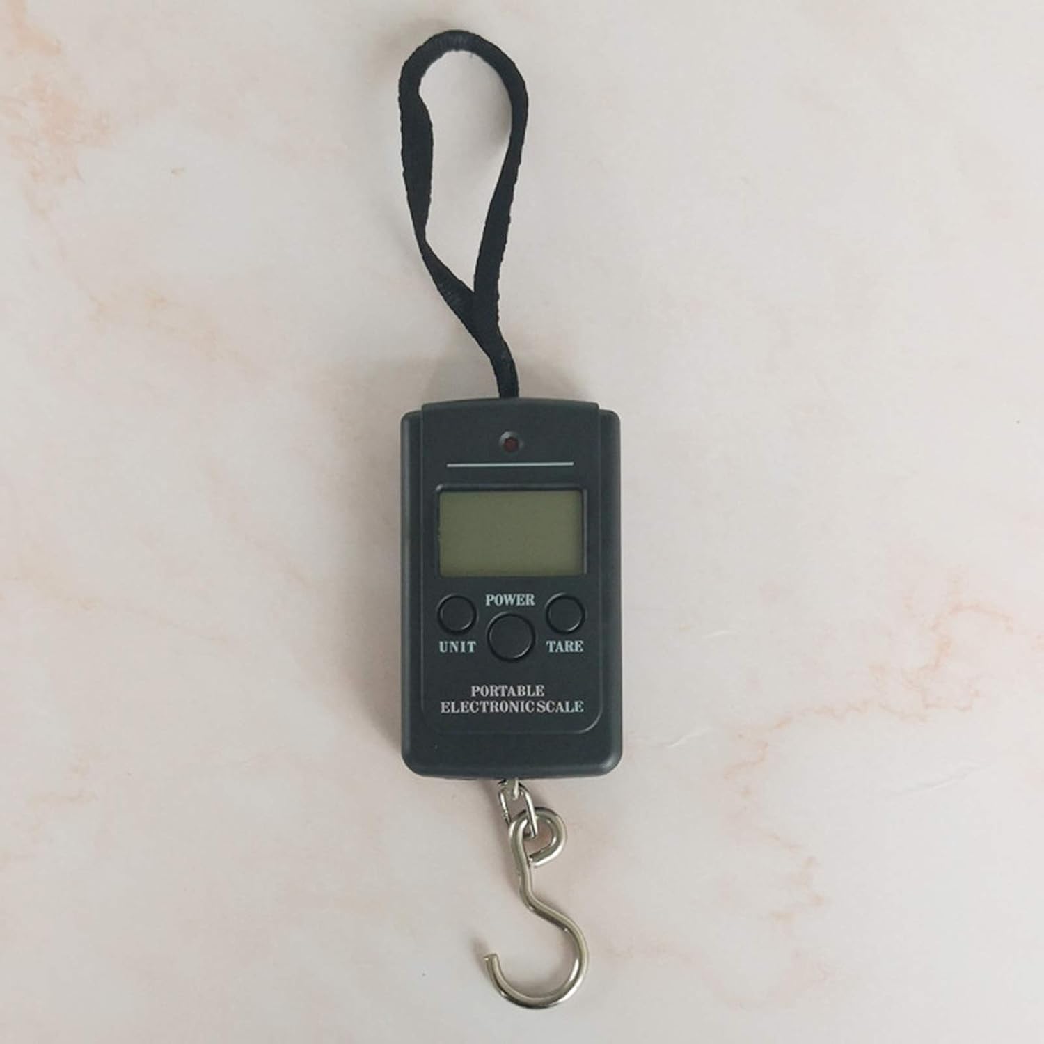 Przenośna waga łazienkowa z podświetlanym ekranem LCD, 40 kg, elektroniczna, do bagażu (czarna) - 2