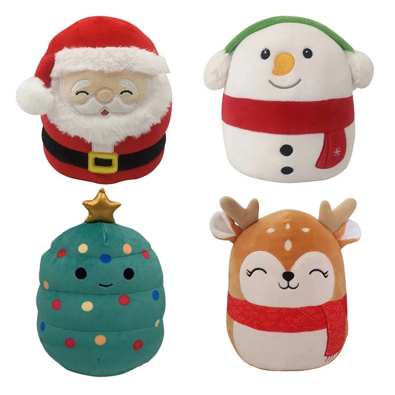 Peluche de Papá Noel, paquetes, juguetes suaves y bonitos
