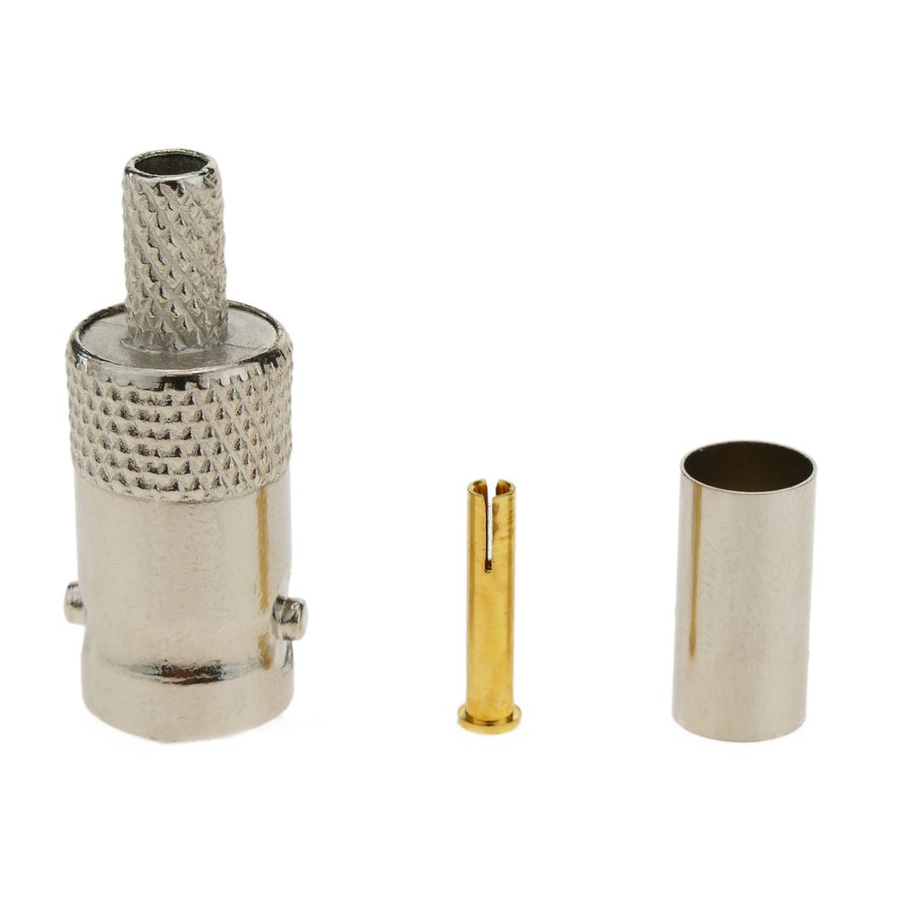 Connettore BNC MAschio To Connettore F Femmina Vul- Tech Per Cavo Coassiale RG59/RG59Mini 10Pz SA31516 - Foto 6