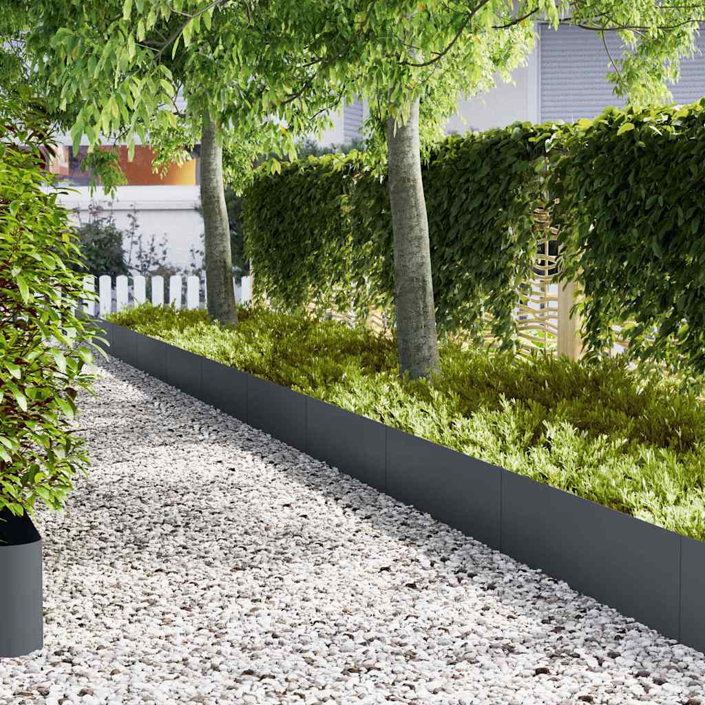 Maison Exclusive Bordures de jardin 30 pcs Anthracite 100x0,5x30 cm — free download