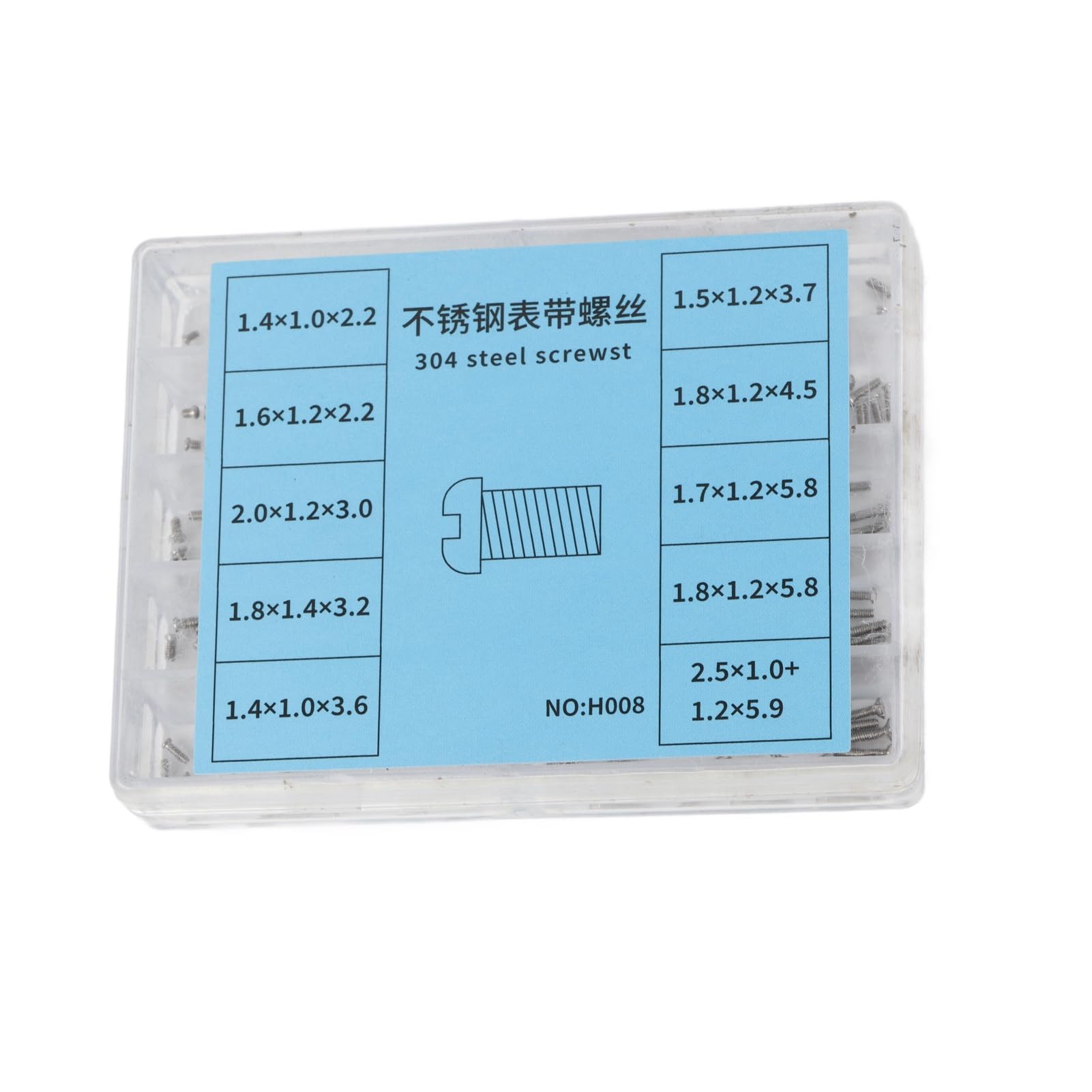 Vis à Tarauder Automatique Pour Comptoir - Acier Inoxydable - Tête Fendue - Assortiment De Tailles