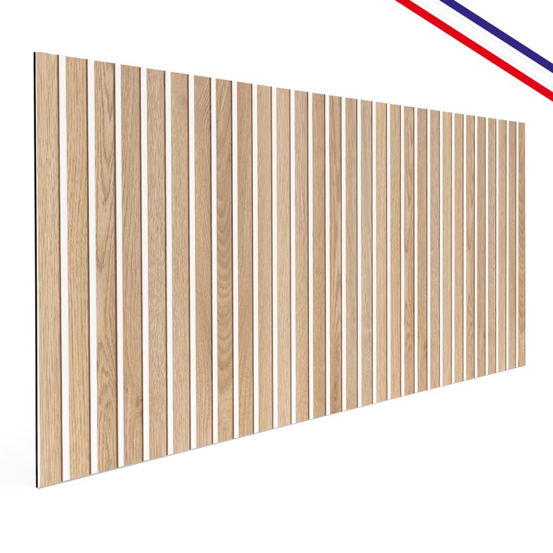 Crédence de salle de bain en Aluminium motif bois Beige 140x30 cm (en 2 bandeaux) - Japandi Blanc - 4