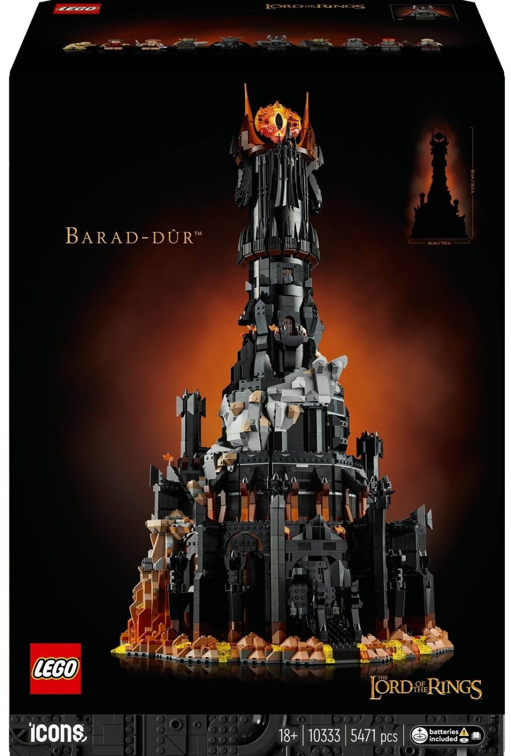 LEGO ICONS 10333 Władca pierścieni: Barad-dur