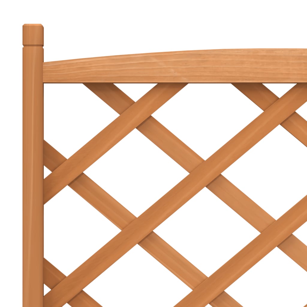 vidaXL Jardinière avec treillis marron bois massif de sapin - 7