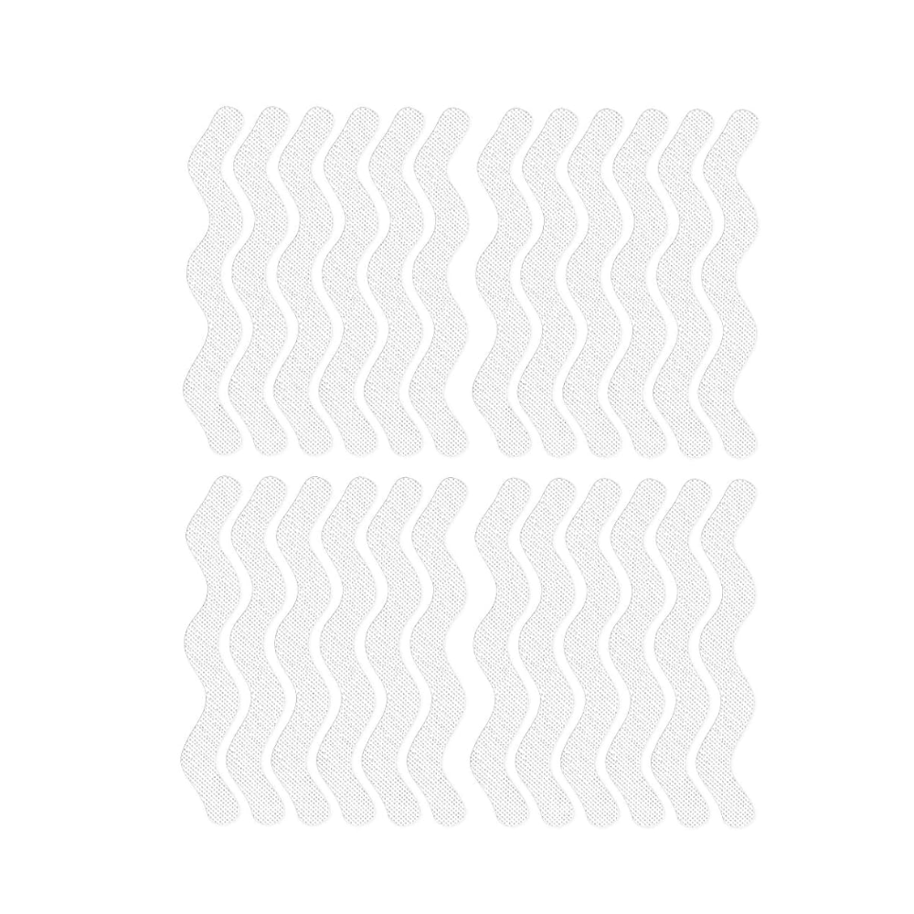 Naklejki antypoślizgowe do kabin prysznicowych w kształcie litery S, do wanien, pryszniców, schodów, 2 x 20 cm, 24 sztuki, przezroczyste